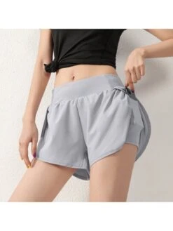 Summer Loose Sport Shorts For Women, With High Waist, Two-piece Design, Breathable, Suitable For Exercise And Running -Sculptive Wear 1690296724b5baa156943b7aeda173323a5846232c square thumbnail 405x552
