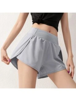 Summer Loose Sport Shorts For Women, With High Waist, Two-piece Design, Breathable, Suitable For Exercise And Running -Sculptive Wear 1690296724bbecf2b16b27b431ebebac10df49c65b square thumbnail 405x552