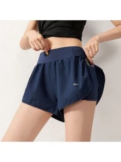 Summer Loose Sports Shorts Anti-light High Waist Fake Two Pieces Breathable Outer Wear Fitness Quick-drying Running Women's Shorts -Sculptive Wear 169029679260c4fa87f536aa7e2faeb8ee81aa00db square thumbnail 405x552