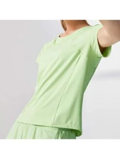 Women's Yoga Top, Summer Short Sleeve Quick Dry T-shirt With Slimming Sheer Mesh Panel Design That Can Be Worn Outside -Sculptive Wear 1690298662c077cdef689db9ee1e6989f15a72819b square thumbnail 405x552