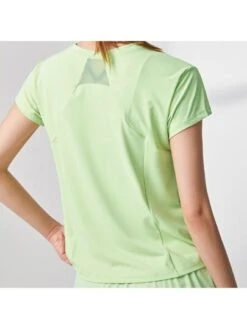 Women's Yoga Top, Summer Short Sleeve Quick Dry T-shirt With Slimming Sheer Mesh Panel Design That Can Be Worn Outside -Sculptive Wear 169029866347a3efdccc6324ea8d4079f4815381bc square thumbnail 405x552