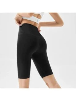 Summer Breathable Quick-drying High-waisted Yoga Shorts With Naked Feeling, Tummy Control For Women Running Cycling Fitness