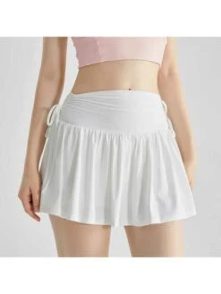 Summer Yoga Skirt, Fake Two Piece Style, Anti-light And Drawstring Design, Pleated Sports Skirt, Cool Ice Silk Fabric And Quick Drying, Tennis Skirt For Women -Sculptive Wear 16903397846ca810874a786afc2f8ad37f80cda819 square thumbnail 405x552
