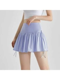 Summer Yoga Skort With Drawstring And Ruched Detail, Quick Drying And Cool, Women's Tennis Skirt With Elastic Shorts -Sculptive Wear 1690339826ca6415be6c0709b6351a3e102e386300 square thumbnail 405x552