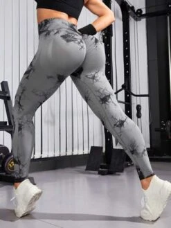 Tie Dye Wide Waistband Sports Leggings -Sculptive Wear 16903569914a6f4ad42e14467218cb50f646d4604f thumbnail 405x552