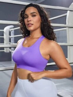 Plus Solid Racer Back Sports Bra -Sculptive Wear 1690363494aa3b3694b7fdf32e9f52b97cad2319ec thumbnail 405x552