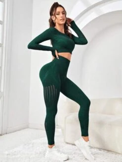 Seamless High Stretch Hollow Out Sports Set -Sculptive Wear 16903670946968b63363c265bd7a197a83f360f4d5 thumbnail 405x552