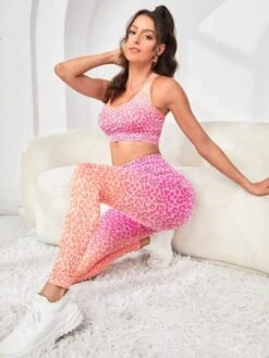 Leopard Print Wide Waistband Sports Set -Sculptive Wear 16903671665ac587a4acf9107aeda2beb6516b36be thumbnail 405x552
