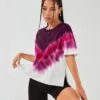 Tie Dye Drop Shoulder Sports Tee -Sculptive Wear 169042404427685ab55bdb14838b6ed15bc258d8d0 thumbnail 405x552