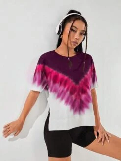 Tie Dye Drop Shoulder Sports Tee -Sculptive Wear 1690424056919c206079ab013a02497b3deebc4fae thumbnail 405x552