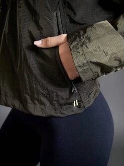 SHEIN In My Nature City Outdoor Water Repellent Zipper Color-blocked Short Jacket -Sculptive Wear 1690437483274acc2c574352d4aee568f6d198a86a thumbnail 405x552