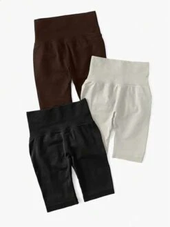 3pcs Wide Waistband Sports Leggings -Sculptive Wear 169044054345b41a7847453d95f65ea2c9e14389e9 thumbnail 405x552