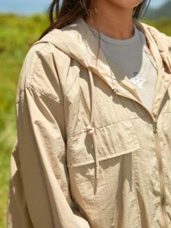 SHEIN In My Nature Women's Softshell Multi-pocket Waterproof Oversized Hooded Jacket With Adjustable Hood -Sculptive Wear 16904412238c846d72b6e8994901223577de0bd207 thumbnail 405x552