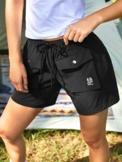 SHEIN In My Nature Women's Outdoor Waterproof Adjustable Waist Multi-pocket Fashion Shorts -Sculptive Wear 169044213665212c564ad36005134eb0bc97caef69 thumbnail 405x552