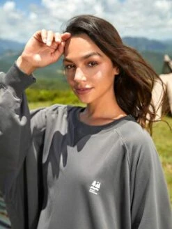 SHEIN In My Nature Women's Outdoor Super Oversized Comfortable Soft Stylish Sweatshirt -Sculptive Wear 1690443116dcc38c28ac4f1a3ff1f90e2f59600e67 thumbnail 405x552