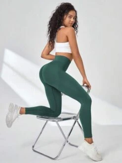 Wide Waistband Ribbed Knit Sports Leggings -Sculptive Wear 16905116377b1bacc0fd4db61a486befb83b308f80 thumbnail 405x552