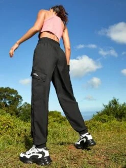 SHEIN In My Nature Women's Outdoor Urban Commute Workwear Trousers With Dual High Waists, Suitable For Hiking And Walking