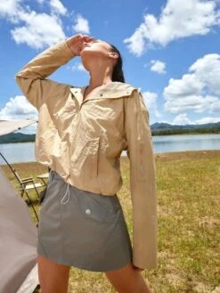 SHEIN In My Nature Women's Outdoor Hooded, Waterproof, Short-length, Sporty, Leisure, Hiking, City, Commuting, Jacket -Sculptive Wear 16905145350ac00c839d954d77fe9021d366376803 thumbnail 405x552