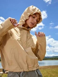 SHEIN In My Nature Women's Outdoor Hooded, Waterproof, Short-length, Sporty, Leisure, Hiking, City, Commuting, Jacket -Sculptive Wear 1690514539f84d3e432afdd309085900d4783ba466 thumbnail 405x552