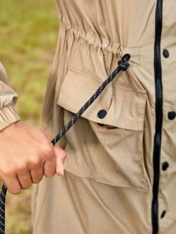 SHEIN In My Nature City Outdoor Water Resistant Hooded Long Work Jacket -Sculptive Wear 16905249336dedd3d95904d20c7ce12cc7a788bac4 thumbnail 405x552