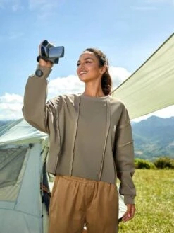 SHEIN In My Nature Women's Heavyweight Oversize Hiking, Workout, Commuting Hoodie With Contrast Stitching -Sculptive Wear 1690526561e7b81be1d5ae5351da5d420acd7856be thumbnail 405x552