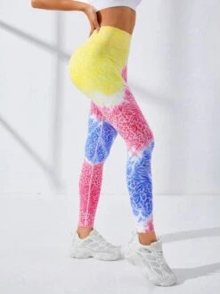 Leopard Print Wideband Waist Seamless Sports Leggings -Sculptive Wear 16906988376bf539dc374f210092558789e6947a91 thumbnail 405x552