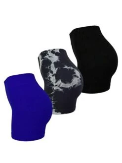 3pcs Tie Dye Wideband Waist Sports Shorts -Sculptive Wear 1690788934984d7b38aeb4220f88aa5f321de186d4 thumbnail 405x552