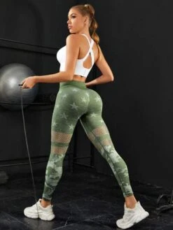 Star Print Hollow Out Tummy Control Sports Leggings -Sculptive Wear 16908576488854d9a2cd3cb9ab49ed32f6b438db07 thumbnail 405x552