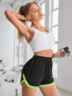 Mesh Insert Contrast Binding 2 In 1 Sports Shorts -Sculptive Wear 1690868642ad0174412506daa030ea7af59e3cfcf6 thumbnail 405x552