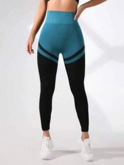 Two Tone Tummy Control Sports Leggings -Sculptive Wear 16908817402e04a011f5797d8fdb13f9c6dc166220 thumbnail 405x552
