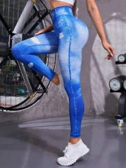 Graphic Print Wideband Waist Seamless Sports Leggings -Sculptive Wear 1690962068e7777d16dfe364733961040c951909d5 thumbnail 405x552