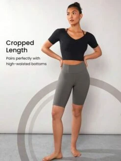 GLOWMODE FeatherFit™ Slim Cropped Length Contour Tee -Sculptive Wear 16910275057b0ecd9a54c214b0f8a7183e3eb9f6ed thumbnail 405x552