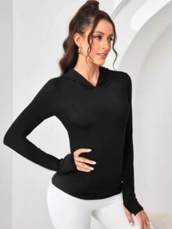 Letter Graphic Hooded Sports Sweatshirt -Sculptive Wear 16910317738b6053bec778931276b54202d1ae8aea thumbnail 405x552