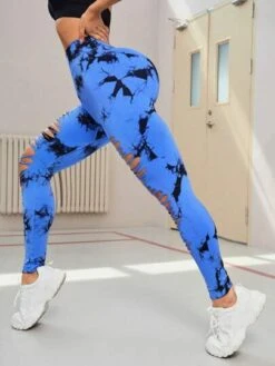 Tie Dye Ripped Sports Leggings -Sculptive Wear 16911398587ba9a213467dc61670a2013c5ceb3ac5 thumbnail 405x552