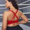 Plus Solid Criss Cross Back Sports Bra -Sculptive Wear 169131533865a896467eb680cbcc693cb88b9b2060 thumbnail 405x552