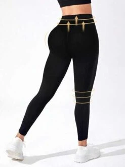 Solid Wideband Waist Sports Leggings