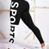 Letter Graphic Wideband Waist Sports Leggings -Sculptive Wear 1691460043c88ba5bab93778c1978e5538990ea75f thumbnail 405x552