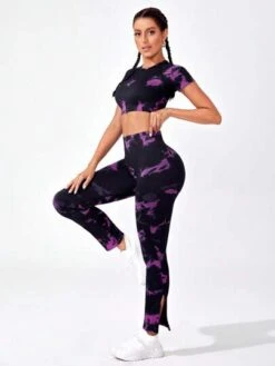 Tie Dye Split Hem Sports Set