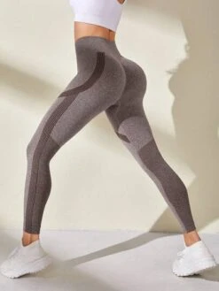 Seamless High Stretch Wide Waistband Sports Leggings