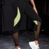 Colorblock Mesh Insert Wideband Waist Sports Leggings -Sculptive Wear 1691553681c6da1d477ad0ee32c275900237c619de thumbnail 405x552