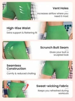 SHEIN Leisure Wide Waistband Sports Biker Shorts -Sculptive Wear 16916692575f83337f383677d96865e95242fa9146 thumbnail 405x552