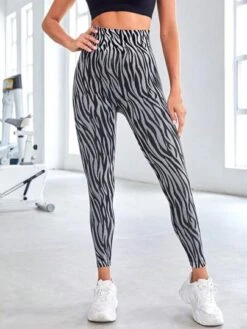 Zebra Striped Print Wideband Waist Sports Leggings -Sculptive Wear 1691716543481fbc90ba2cce237ffd8d342dbf6a70 thumbnail 405x552