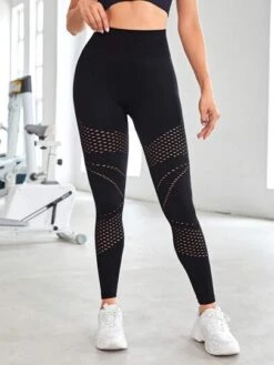 Hollow Out Wideband Waist Sports Leggings -Sculptive Wear 1691717851018b5c758e6b1ef490983be27b74d045 thumbnail 405x552
