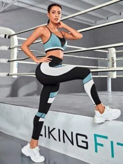 Colorblock Contrast Binding Sports Set -Sculptive Wear 1691718032d02932d4b5a2851c1adb93e73ea92315 thumbnail 405x552