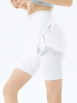 361 Women's Summer & Autumn Sports, Yoga, Fitness, Cycling Pants, Wearing Thin Fake Two-piece Outside -Sculptive Wear 169173423892db386336180ba6e394cad7880770a2 thumbnail 405x552