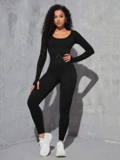 Solid Backless Sports Jumpsuit -Sculptive Wear 169174457618eb01246c1e296e36f8d9a5fa834b94 thumbnail 405x552