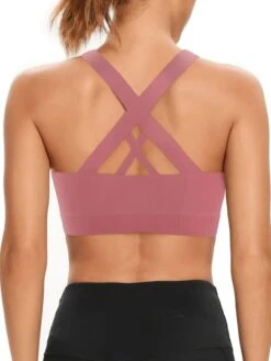 Dusty Pink Cross Back Strappy Sports Bra -Sculptive Wear 1691820944372426578347adc78476493253a89eb4 thumbnail 405x552