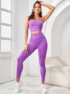 Seamless High Stretch Backless Sports Set -Sculptive Wear 16919957218f110c423b960e8199660b788bb9f28c thumbnail 405x552