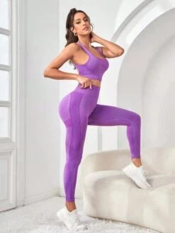 Seamless High Stretch Backless Sports Set -Sculptive Wear 16919957251ea45a508185a028969fce8cf154d455 thumbnail 405x552