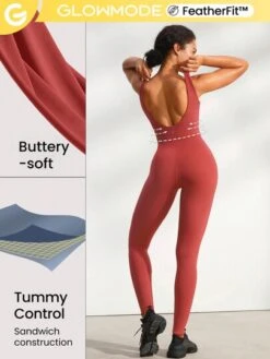 GLOWMODE 25" FeatherFit™ Tummy Control Gym Bodysuit -Sculptive Wear 1692082838fa6db5c8ac1d4760f17f5dd51f0388ca thumbnail 405x552
